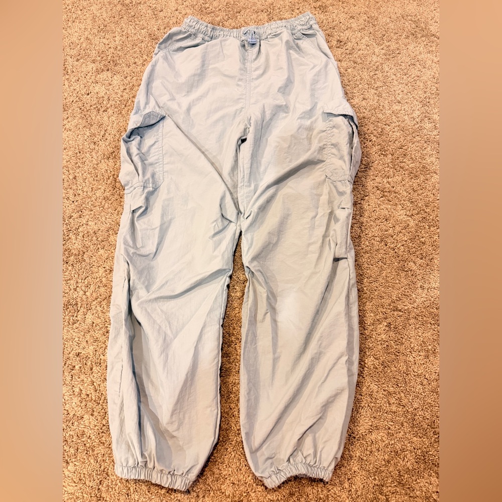 Art Class Girls Light Blue Nylon Cargo Pants Size L Elastic Waist